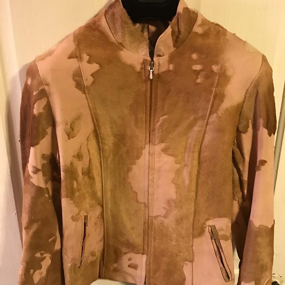 Deer skin leather jacket size 10 medium